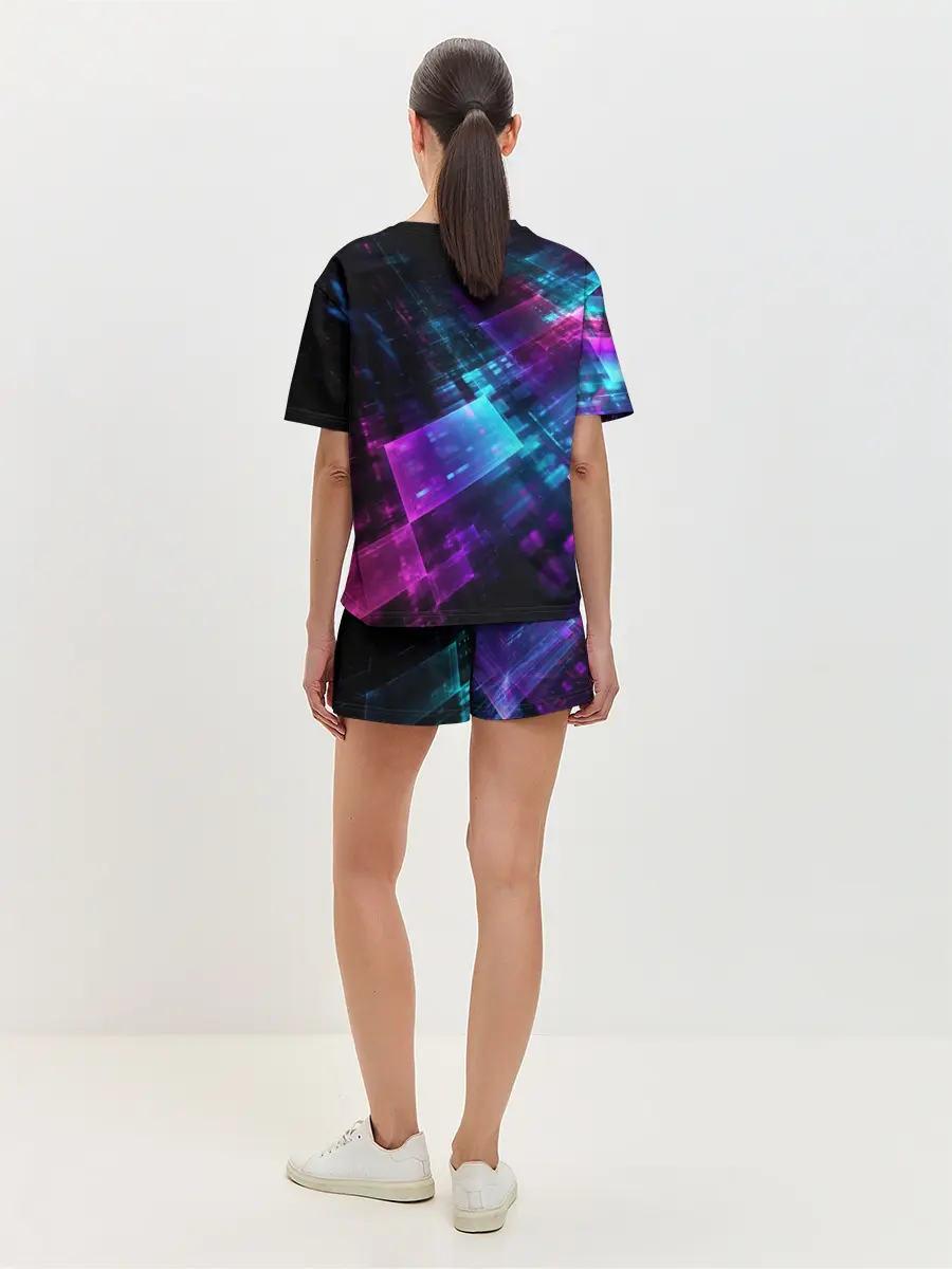 Женская пижама с шортами / Pubg neon style 2019