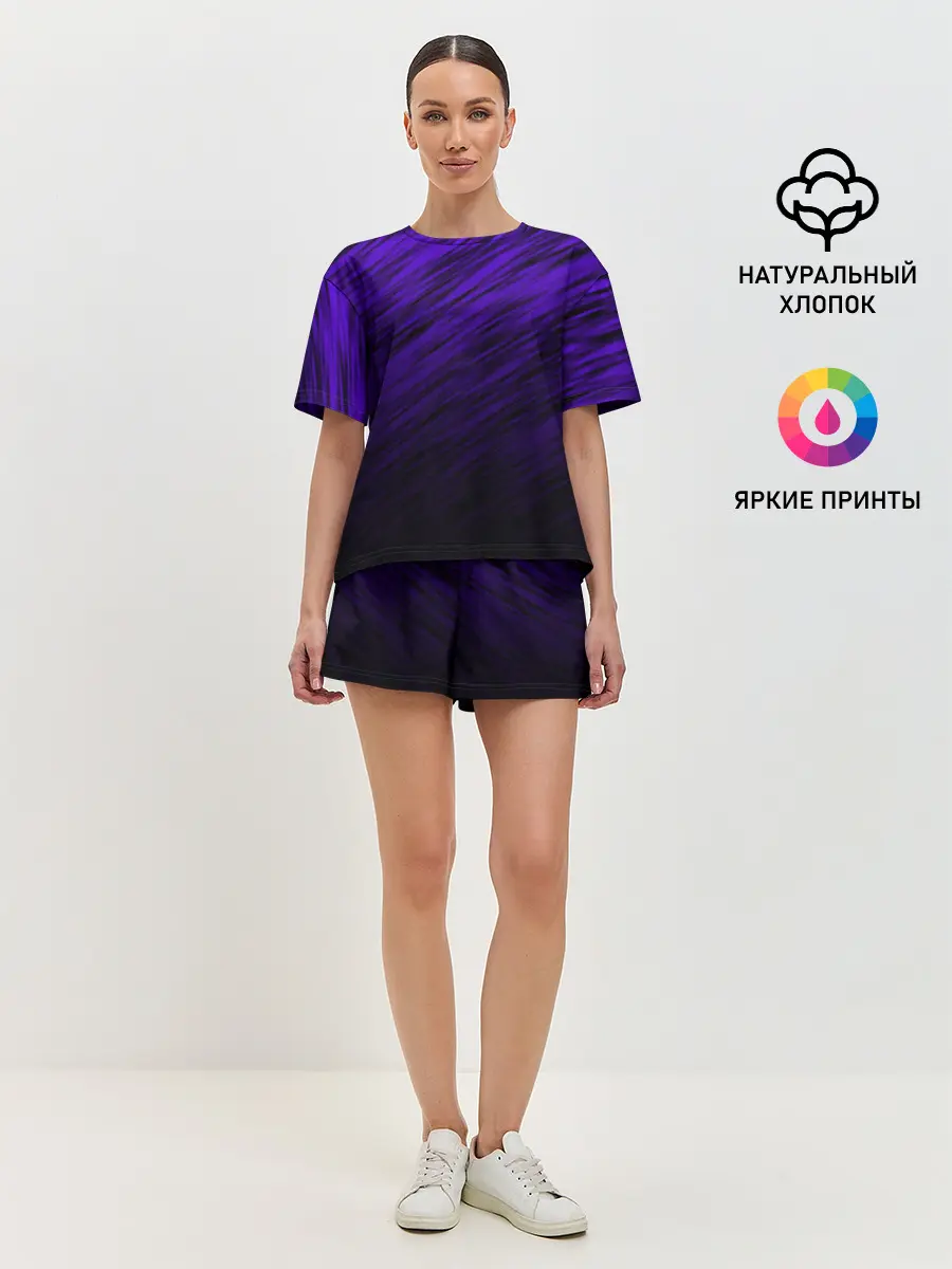 Женская пижама с шортами / ШТРИХИ