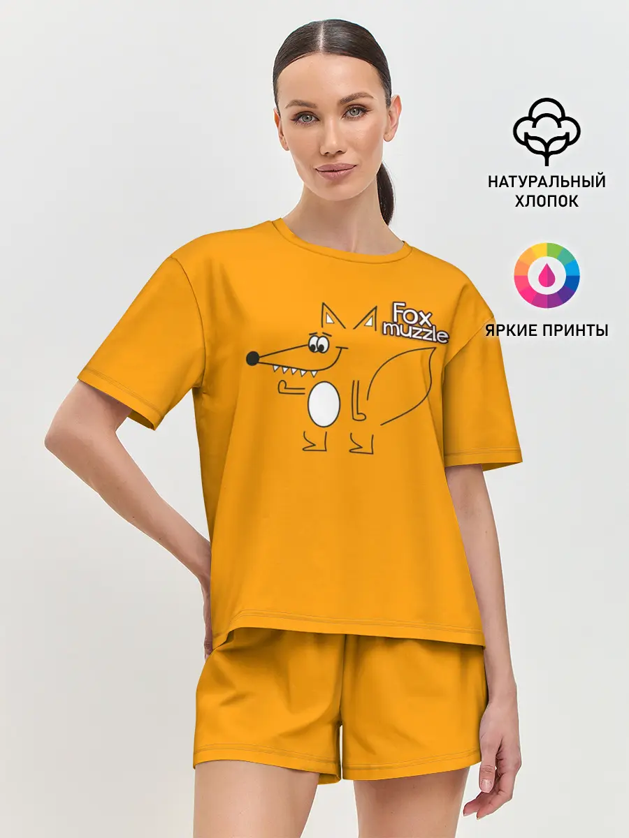 Женская пижама с шортами / Лисья морда