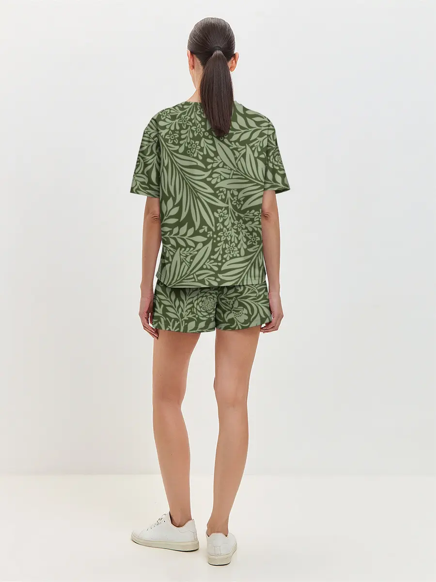 Женская пижама с шортами / Flowers Green