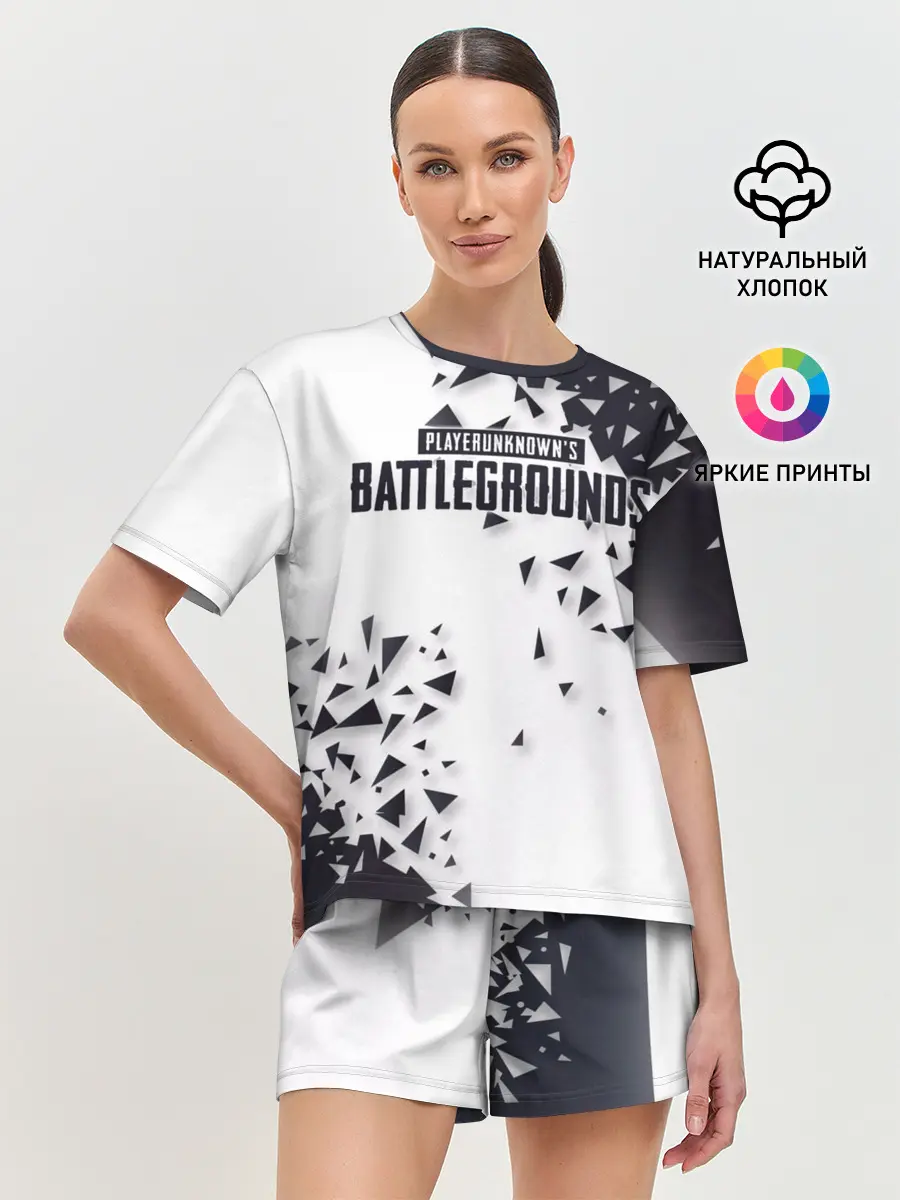 Женская пижама с шортами / PUBG Jacket Black