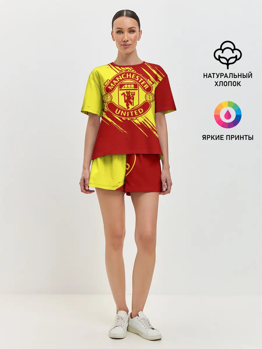 Женская пижама с шортами / Манчестер Юнайтед