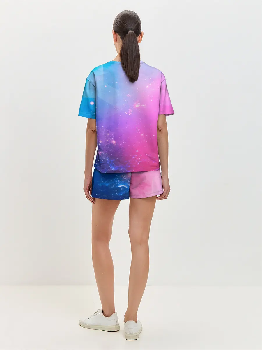Женская пижама с шортами / Абстракция Блеск Градиент