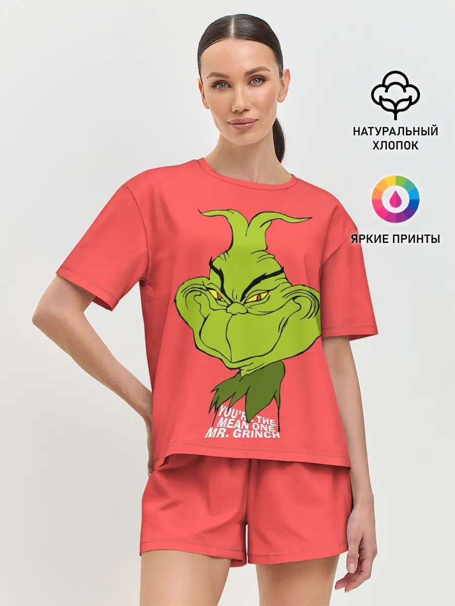Женская пижама с шортами / Mr. Grinch