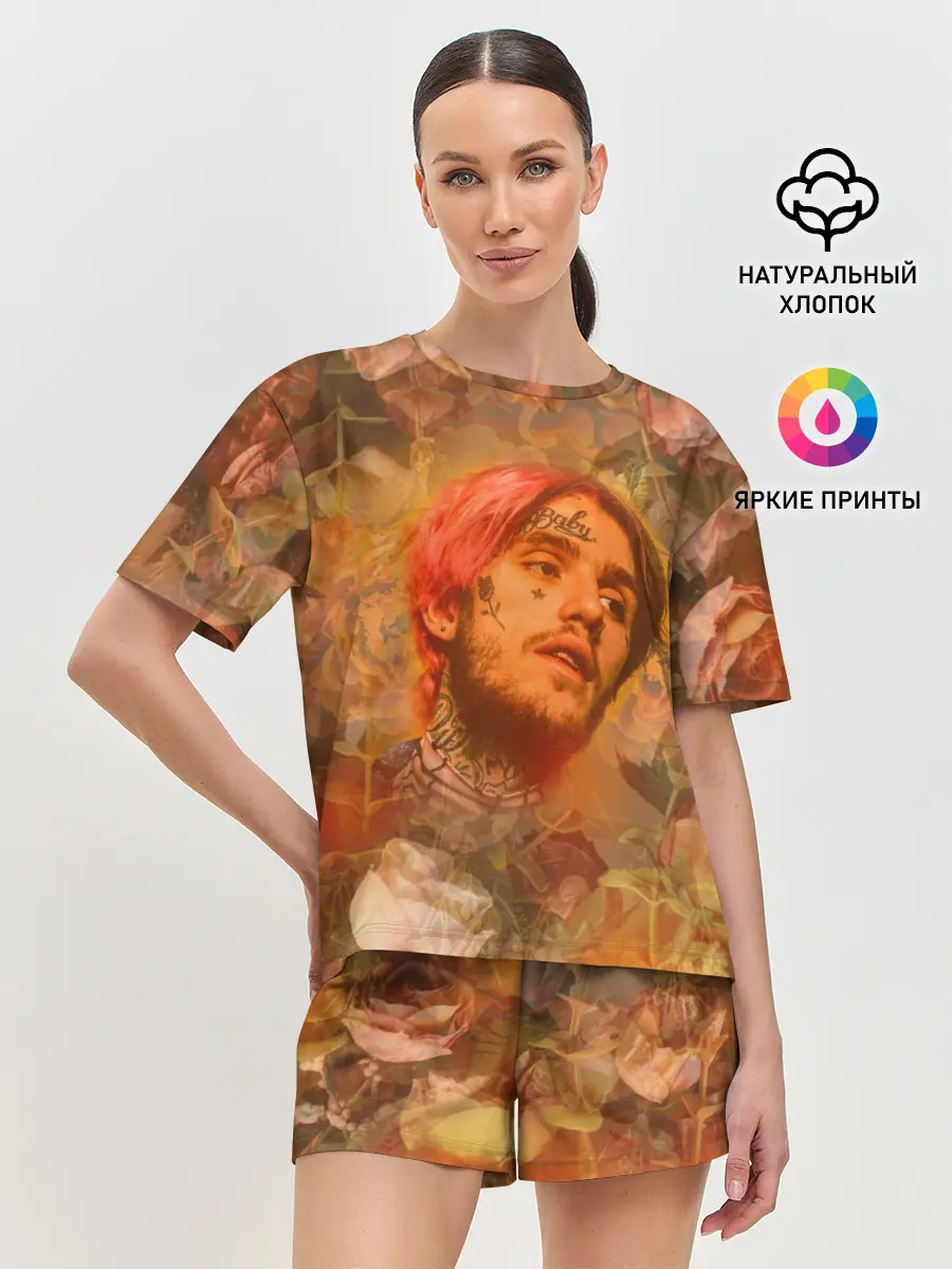 Женская пижама с шортами / Lil Peep rose