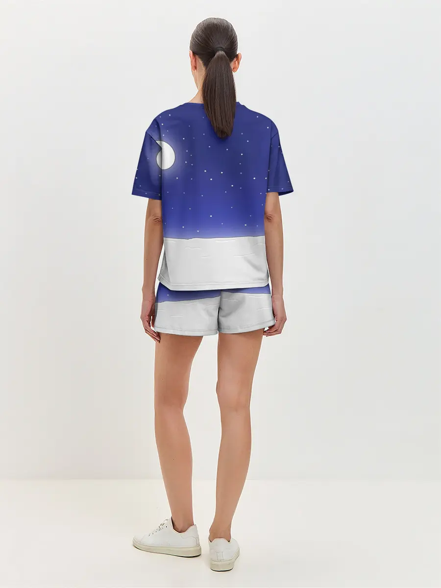 Женская пижама с шортами / Гомер Санта Клаус