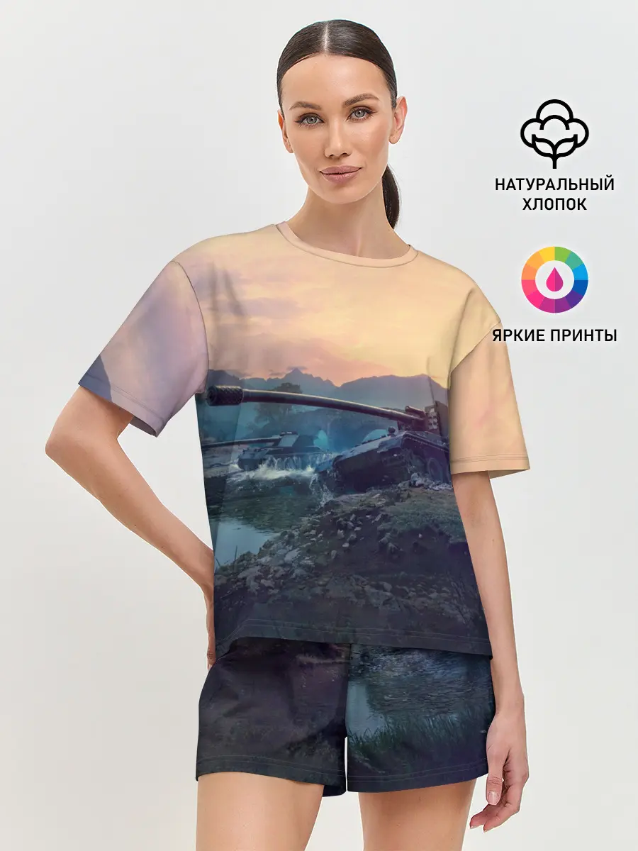 Женская пижама с шортами / Танки