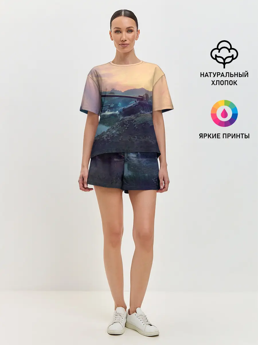 Женская пижама с шортами / Танки