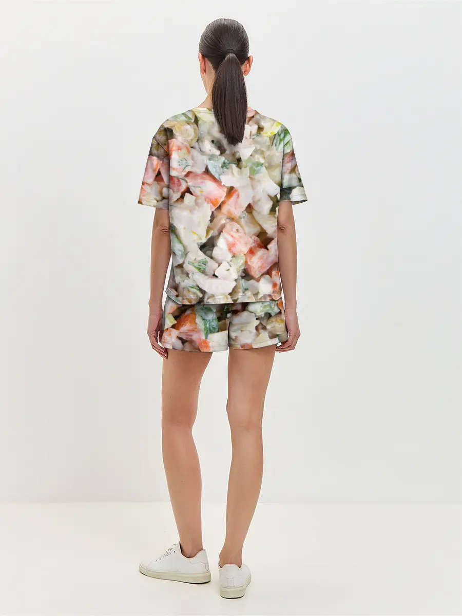 Женская пижама с шортами / Оливье