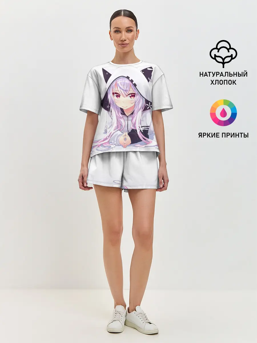 Женская пижама с шортами / Няшная тян