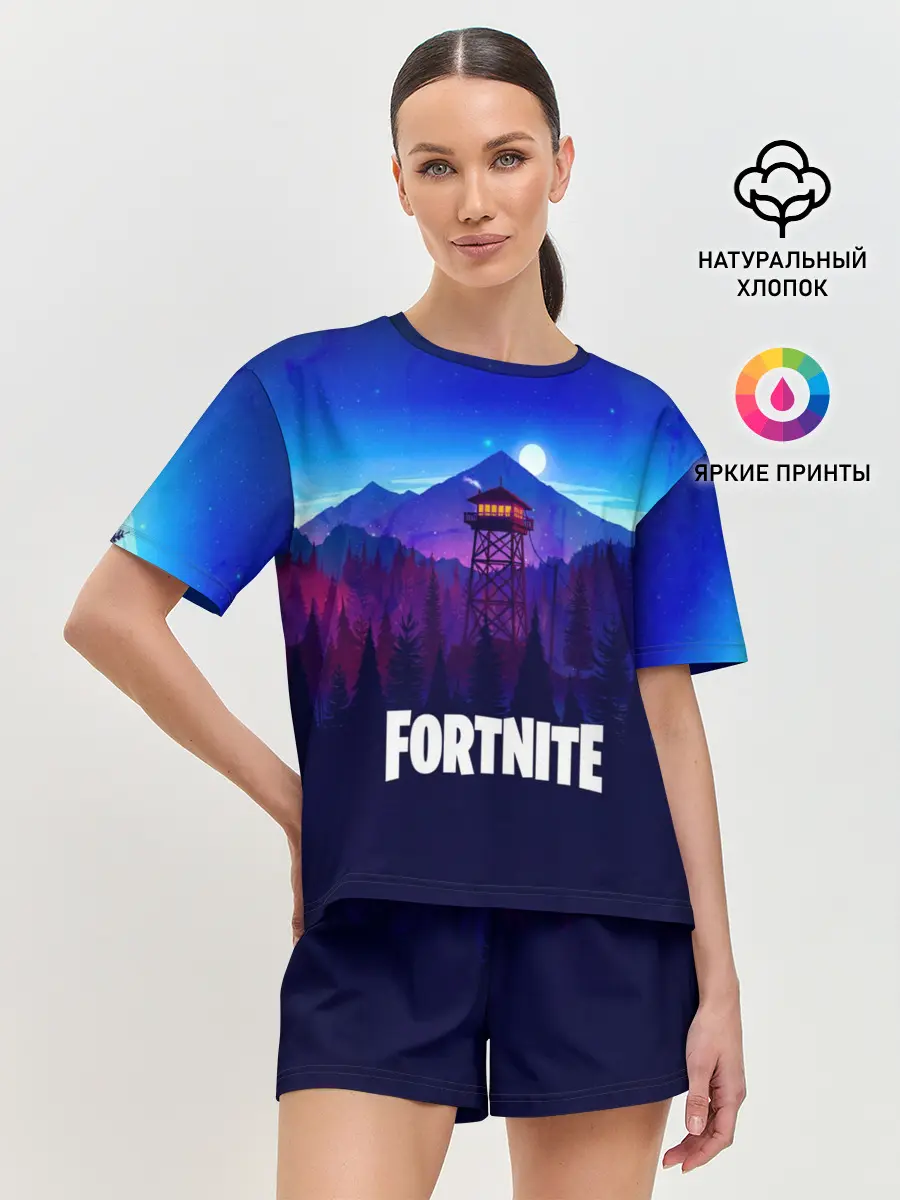 Женская пижама с шортами / fortnite