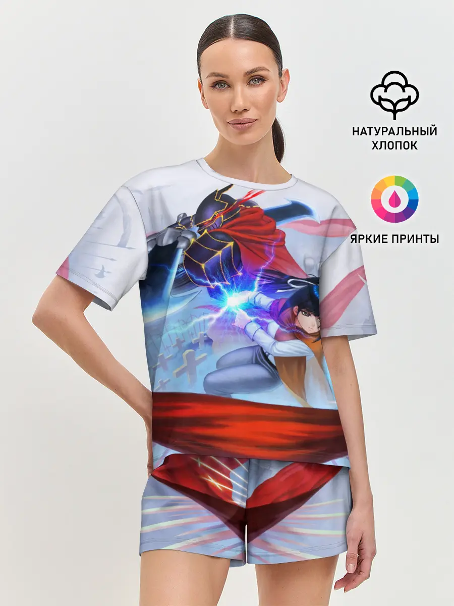 Женская пижама с шортами / Narberal и Ainz Ooal Gown