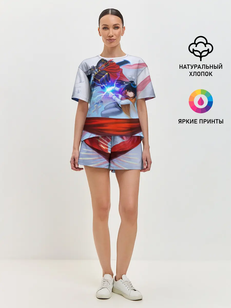 Женская пижама с шортами / Narberal и Ainz Ooal Gown