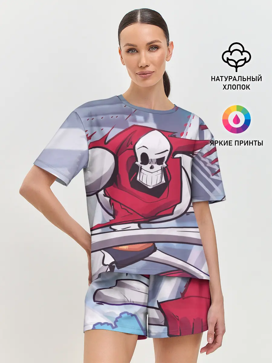 Женская пижама с шортами / Скелет