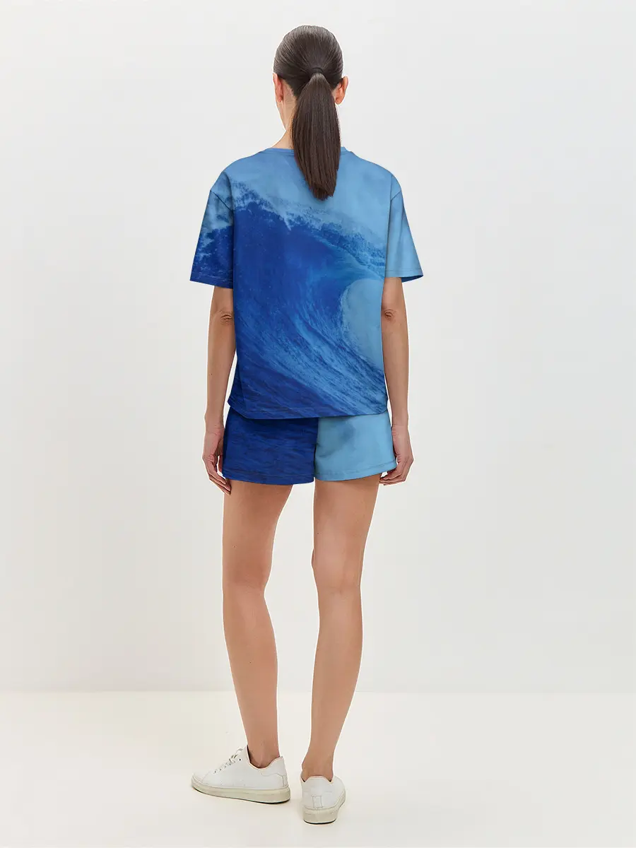 Женская пижама с шортами / Вода: кислород. Парные футболки