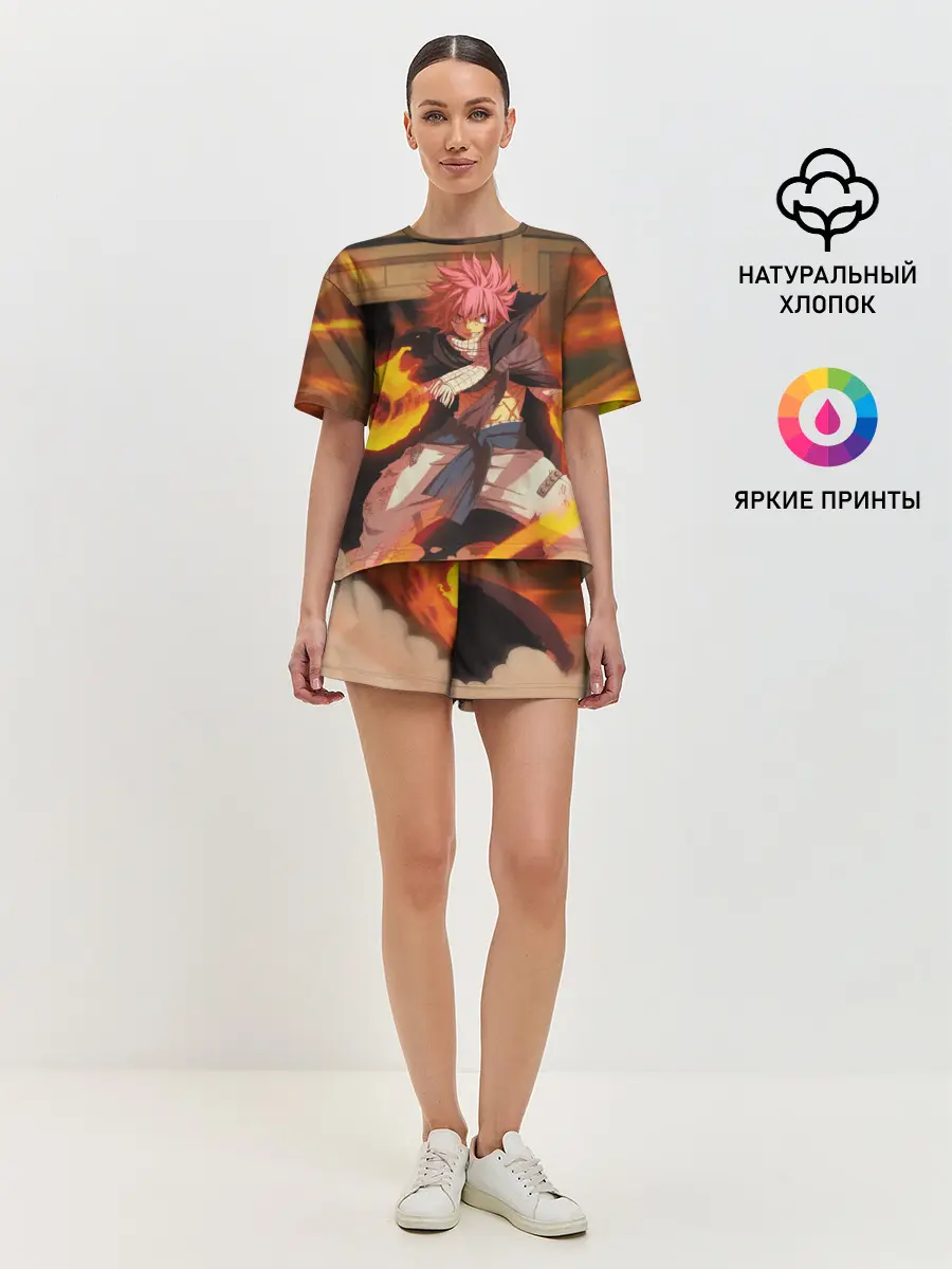 Женская пижама с шортами / Нацу огненный боец