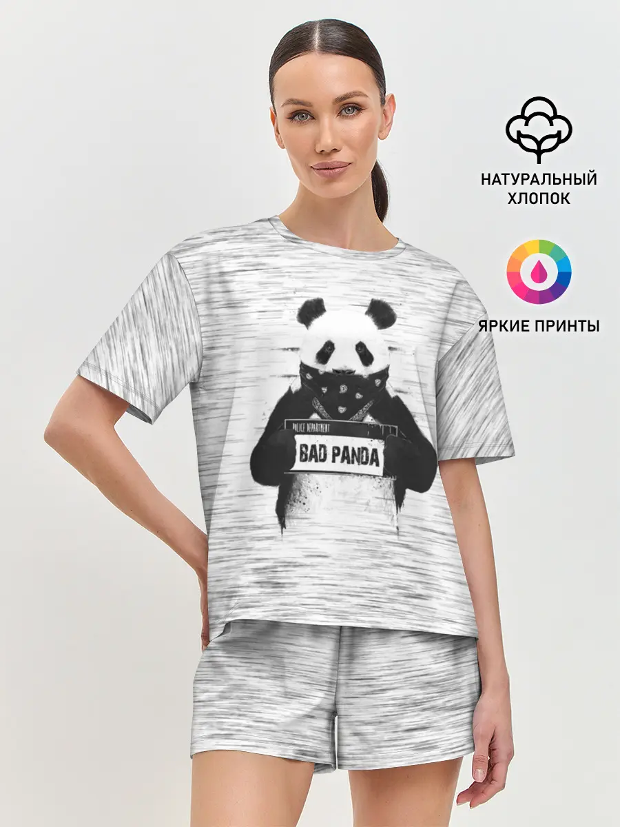 Женская пижама с шортами / BAD PANDA