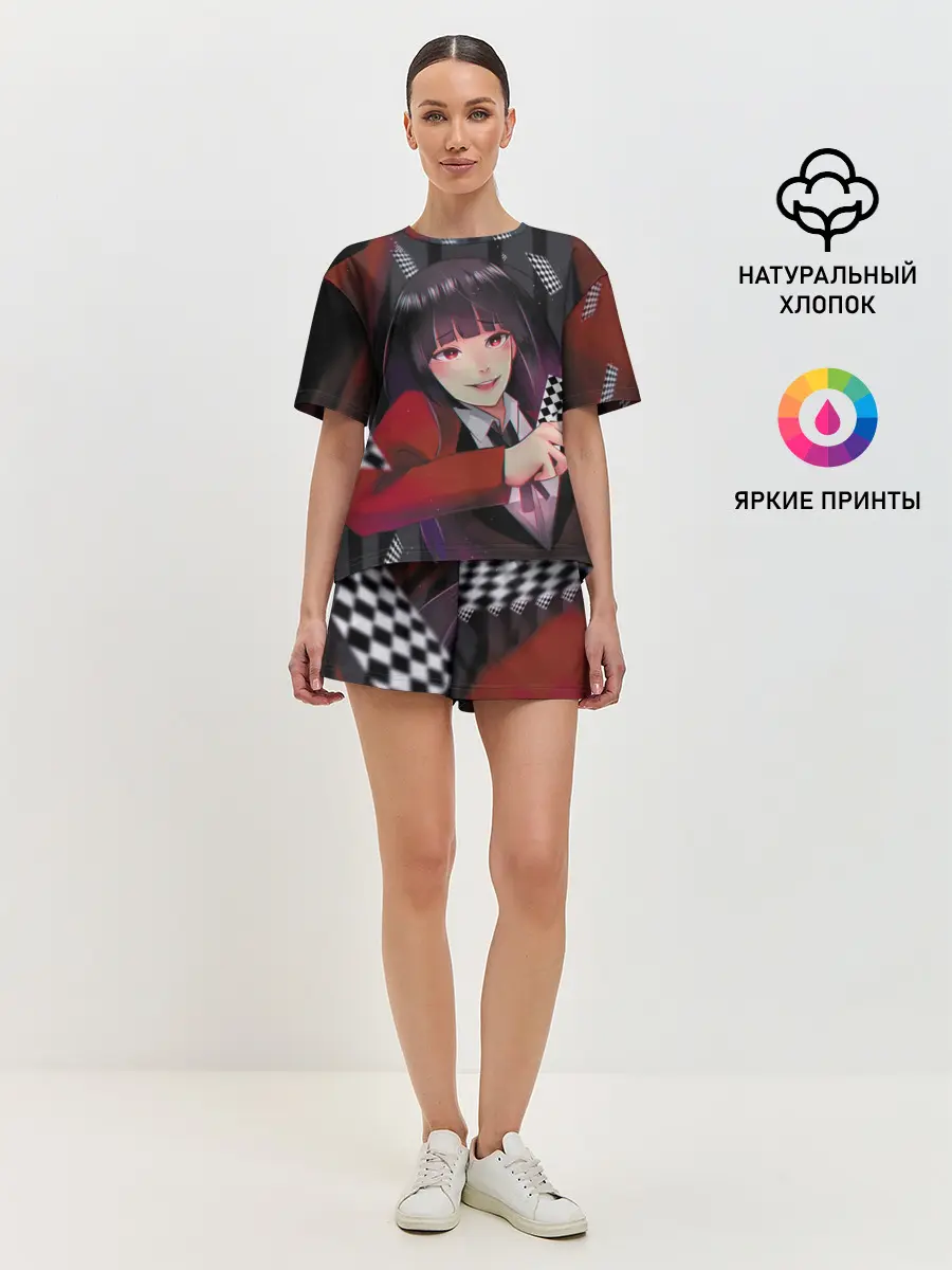 Женская пижама с шортами / kakegurui yumeko art