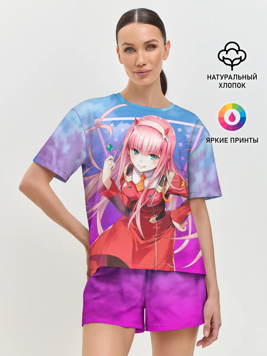 Женская пижама с шортами / Darling in the Franxx