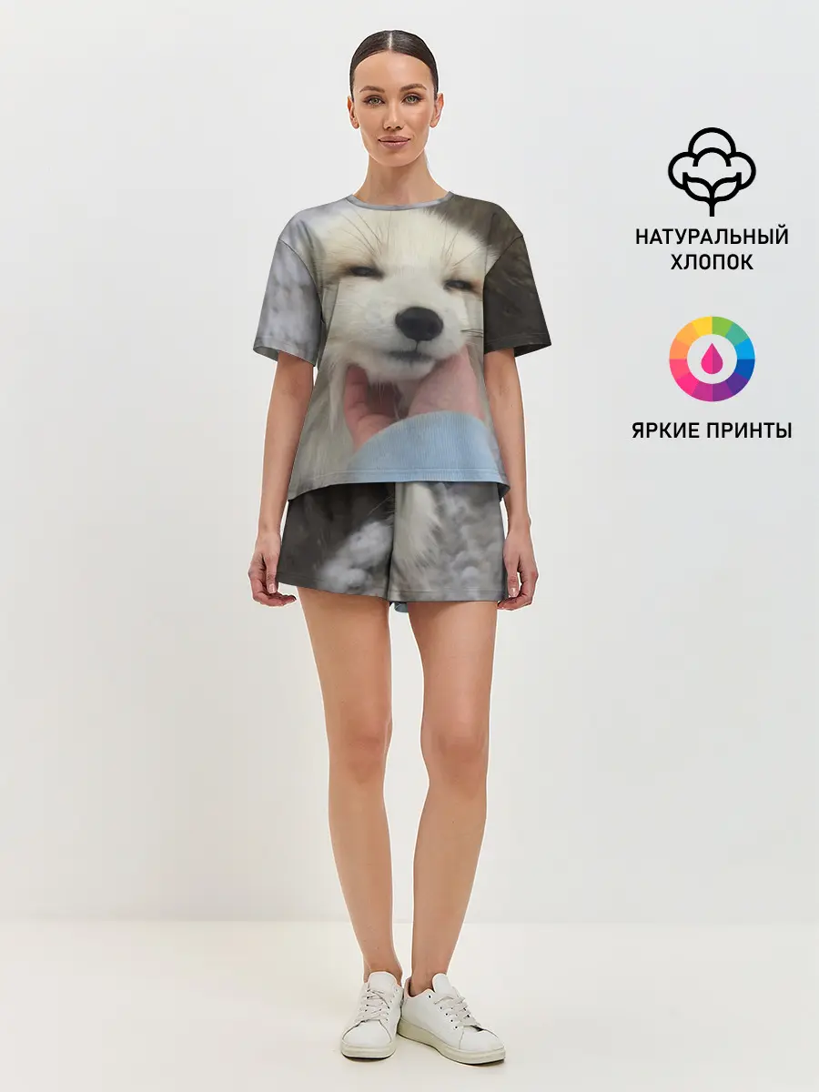 Женская пижама с шортами / Лисенок