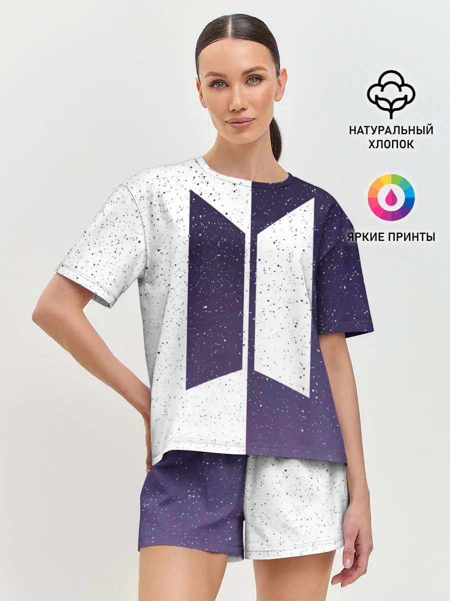 Женская пижама с шортами / BTS STARS