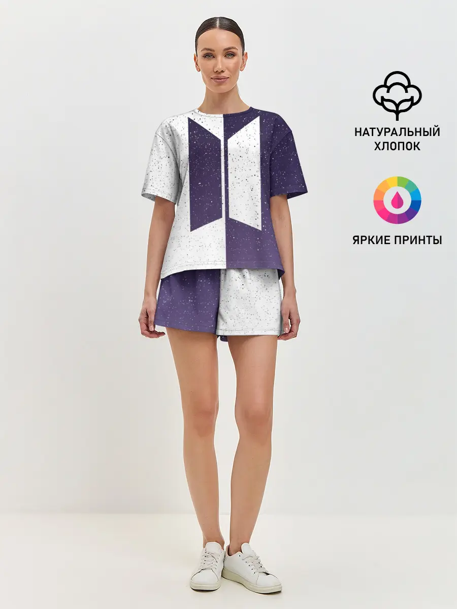 Женская пижама с шортами / BTS STARS