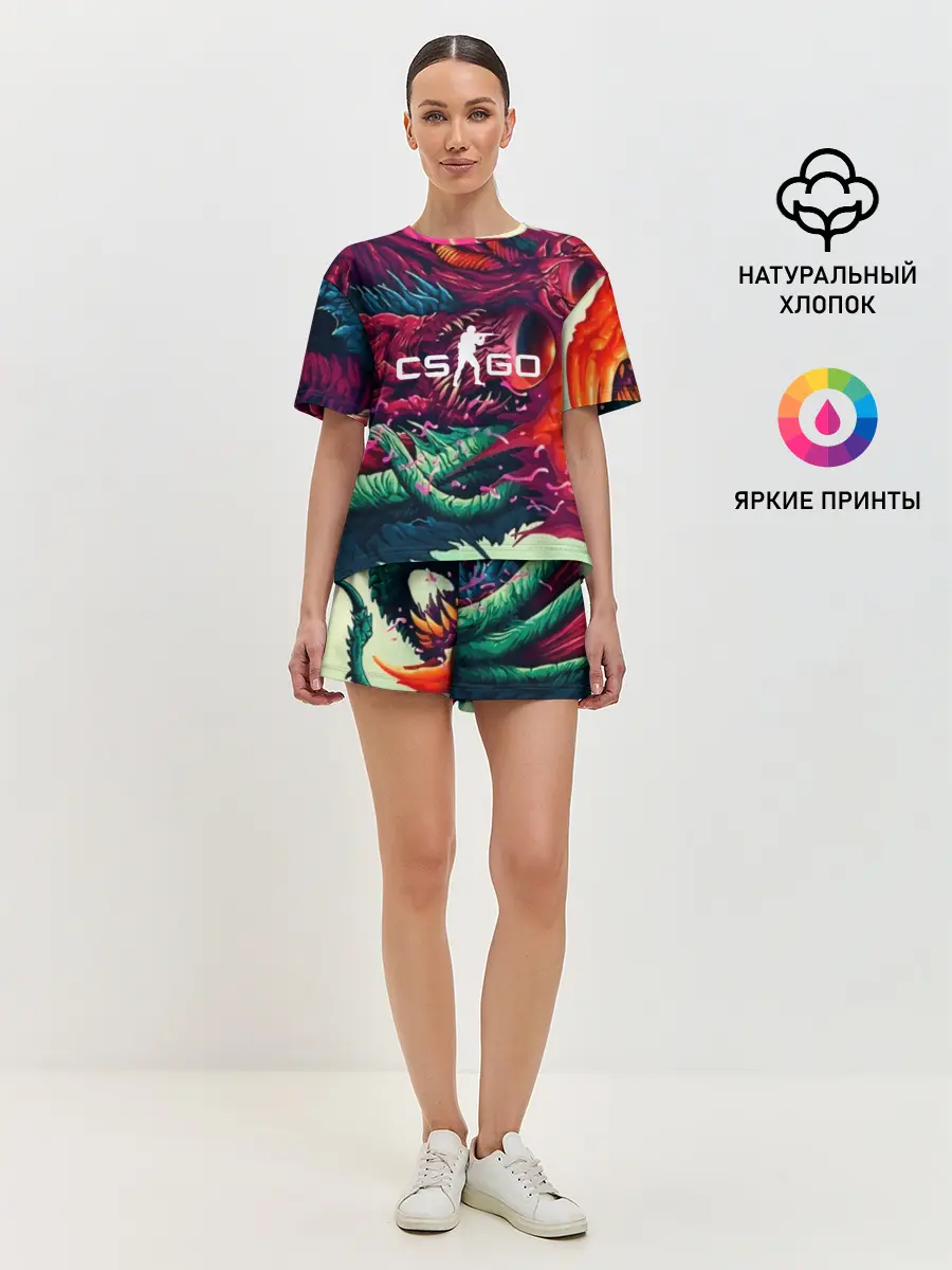 Женская пижама с шортами / CS GO hyper beast skin