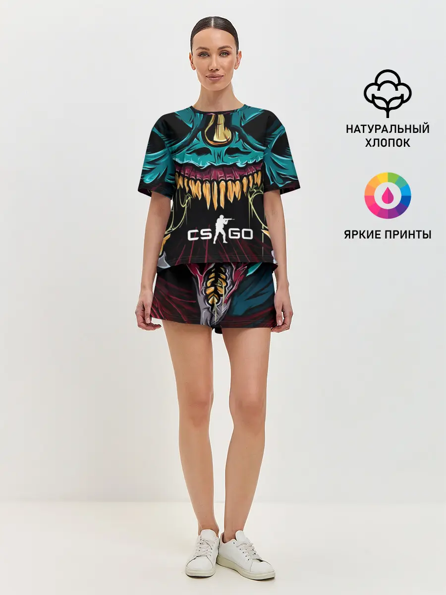 Женская пижама с шортами / CS GO hyper beast skin