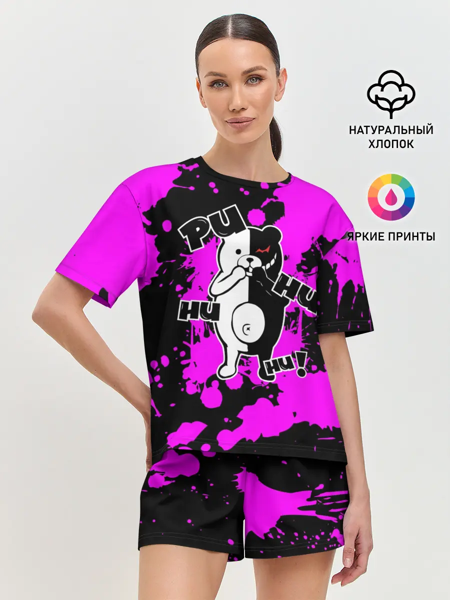 Женская пижама с шортами / MONOKUMA Puhuhuhu