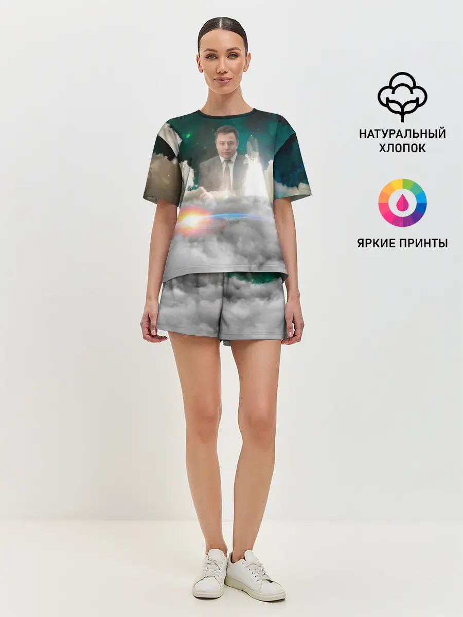 Женская пижама с шортами / Elon Musk Thinker