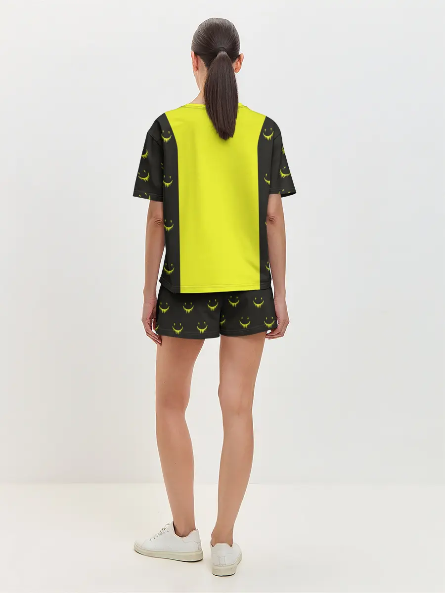 Женская пижама с шортами / Смайлик