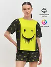 Женская пижама с шортами / Смайлик