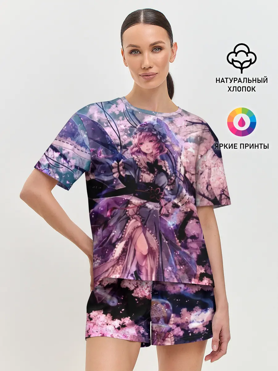 Женская пижама с шортами / Anime Girl tree