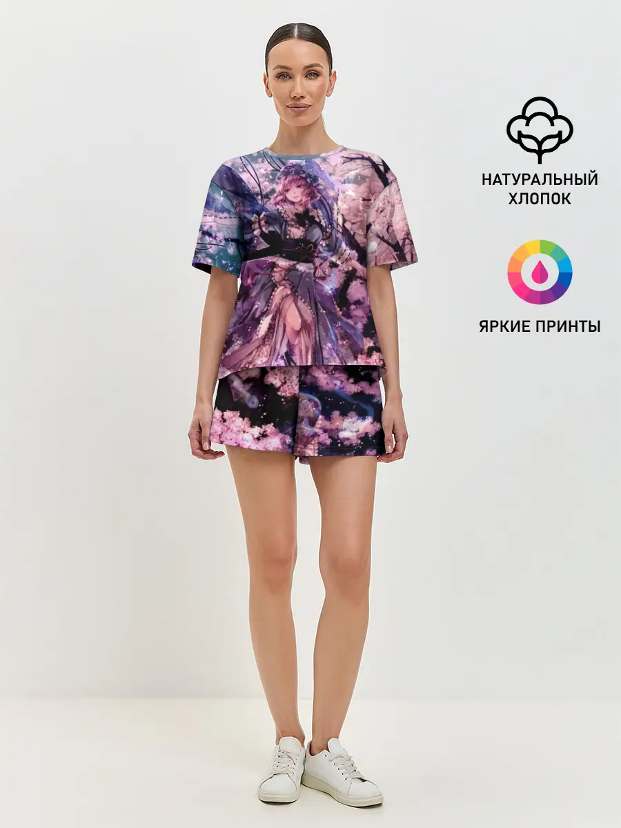 Женская пижама с шортами / Anime Girl tree