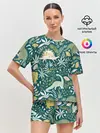 Женская пижама с шортами / Динозавры