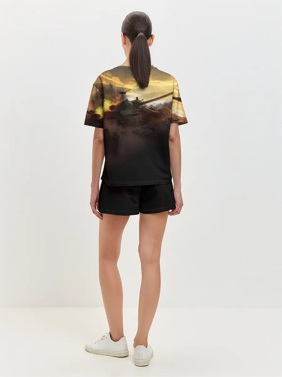 Женская пижама с шортами / танк на закате