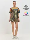 Женская пижама с шортами / Крик котика