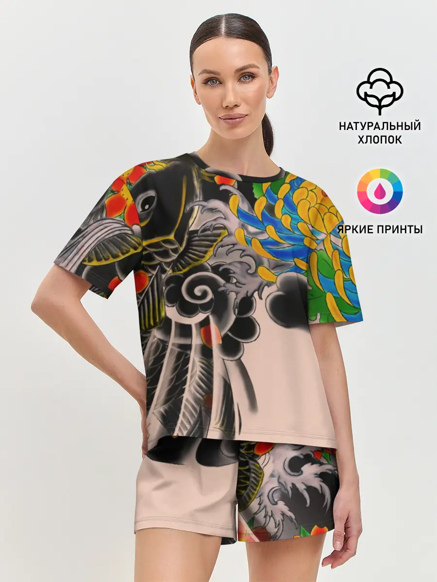 Женская пижама с шортами / Dsquared tattoo