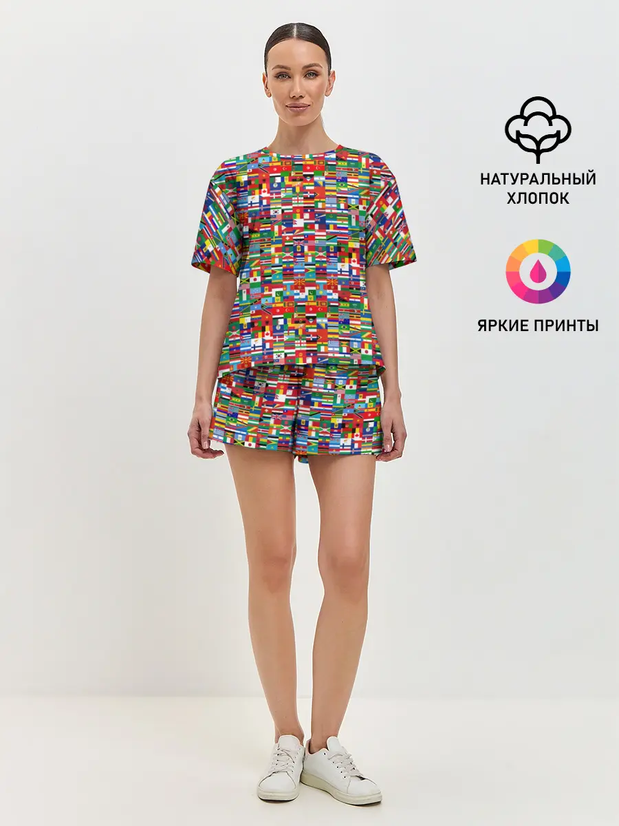 Женская пижама с шортами / ФЛАГИ