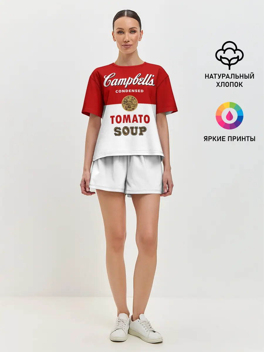 Женская пижама с шортами / Банка с супом Кэмпбелл