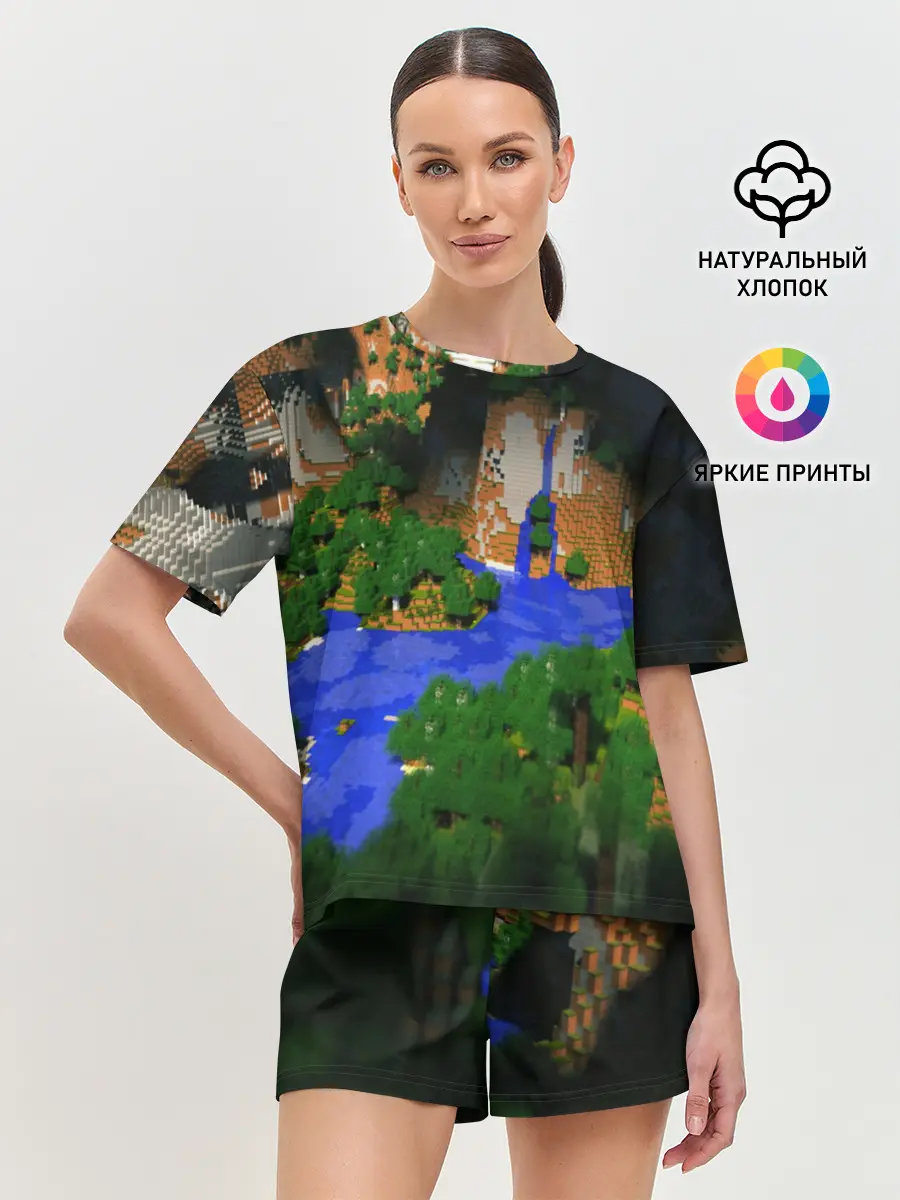 Женская пижама с шортами / Minecraft