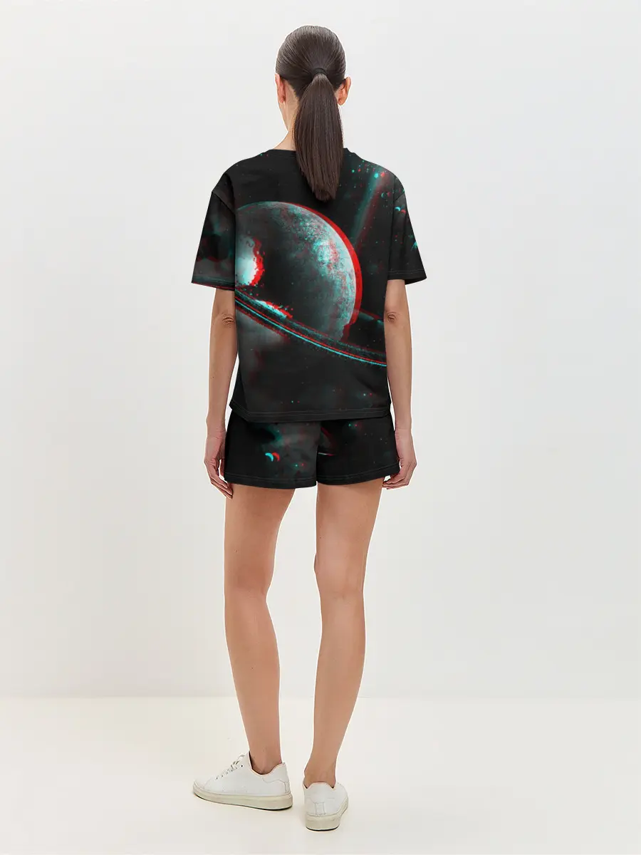 Женская пижама с шортами / Cosmos Glitch