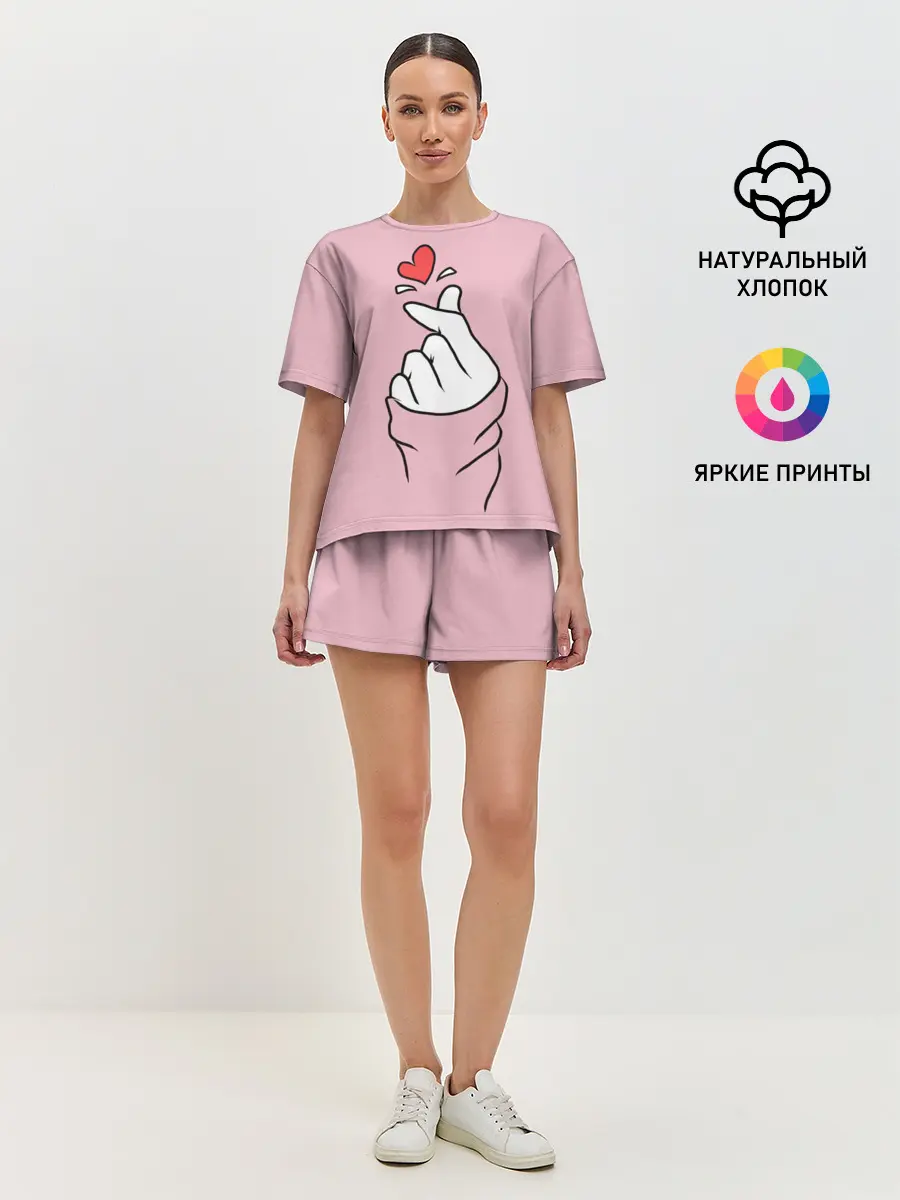 Женская пижама с шортами / Любовь по щелчку