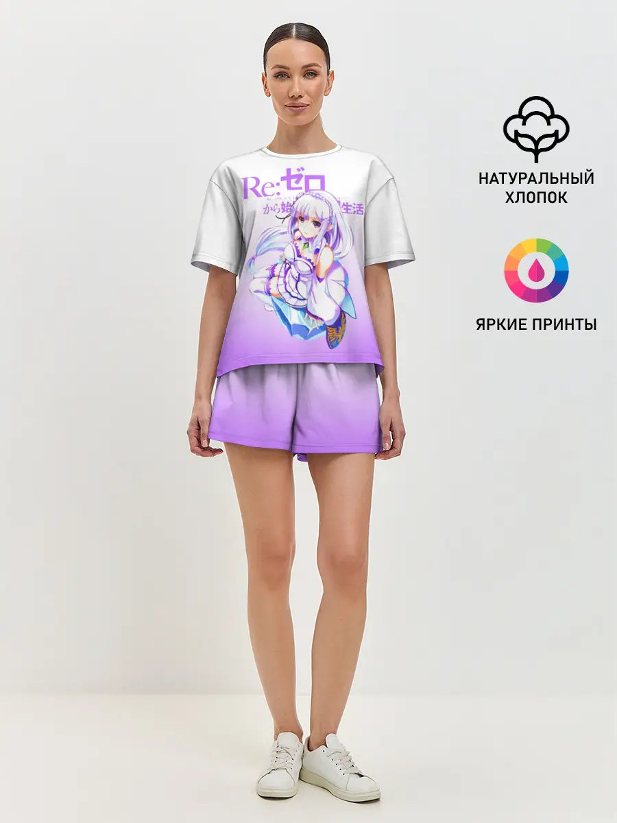 Женская пижама с шортами / Re:Zero. Эмилия