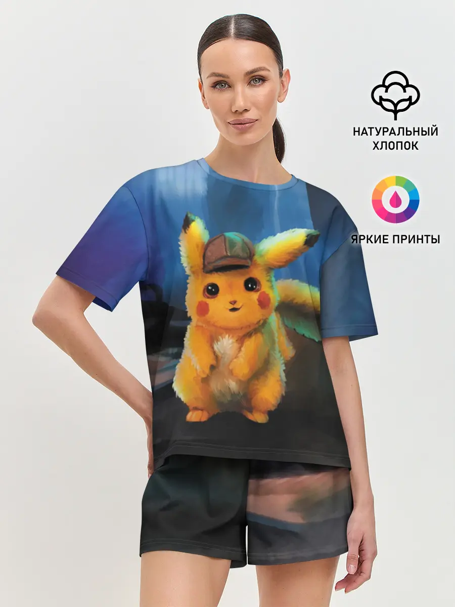 Женская пижама с шортами / Detective Pikachu