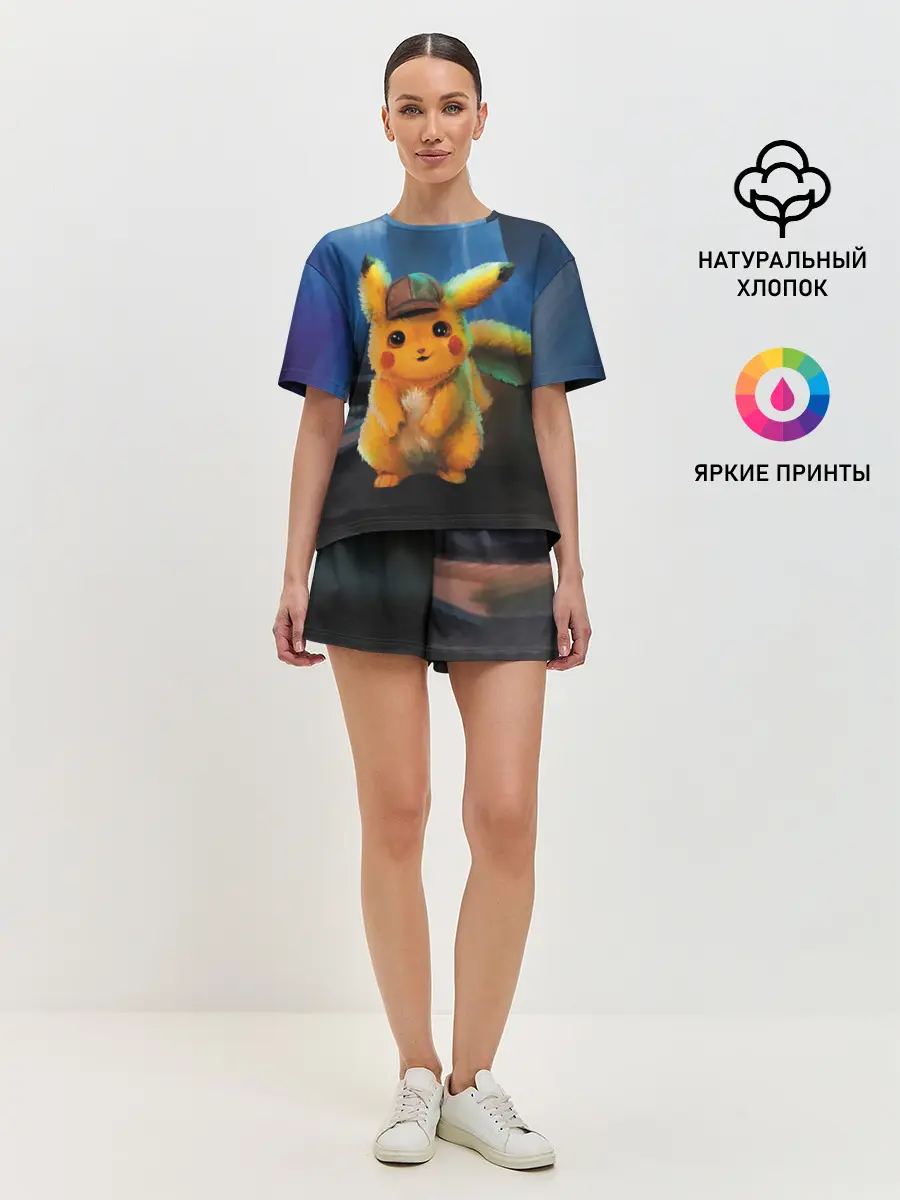 Женская пижама с шортами / Detective Pikachu