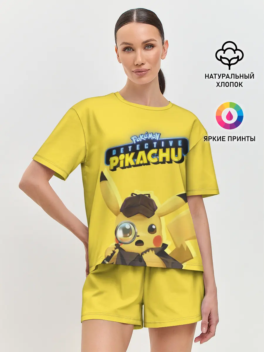 Женская пижама с шортами / Детектив Пикачу