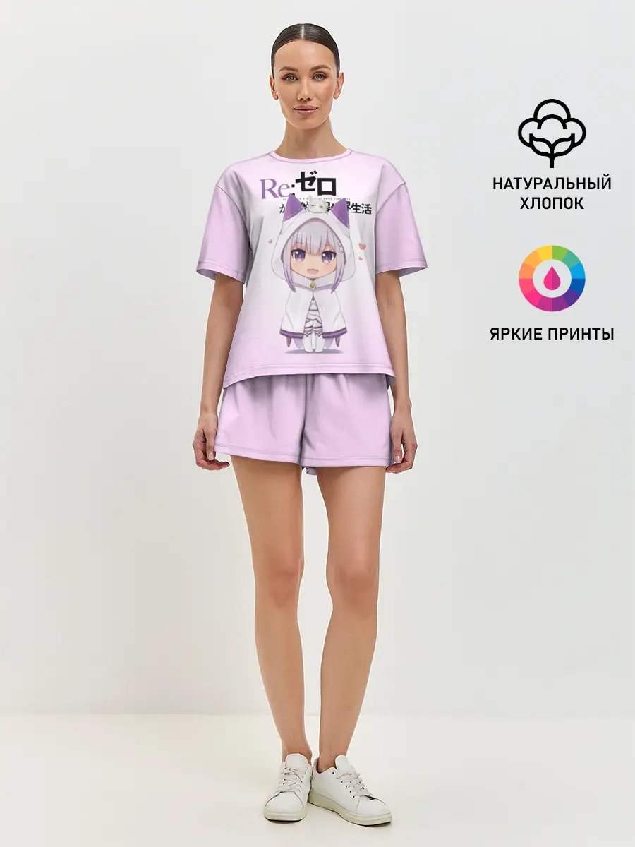Женская пижама с шортами / Re:Zero. Эмилия