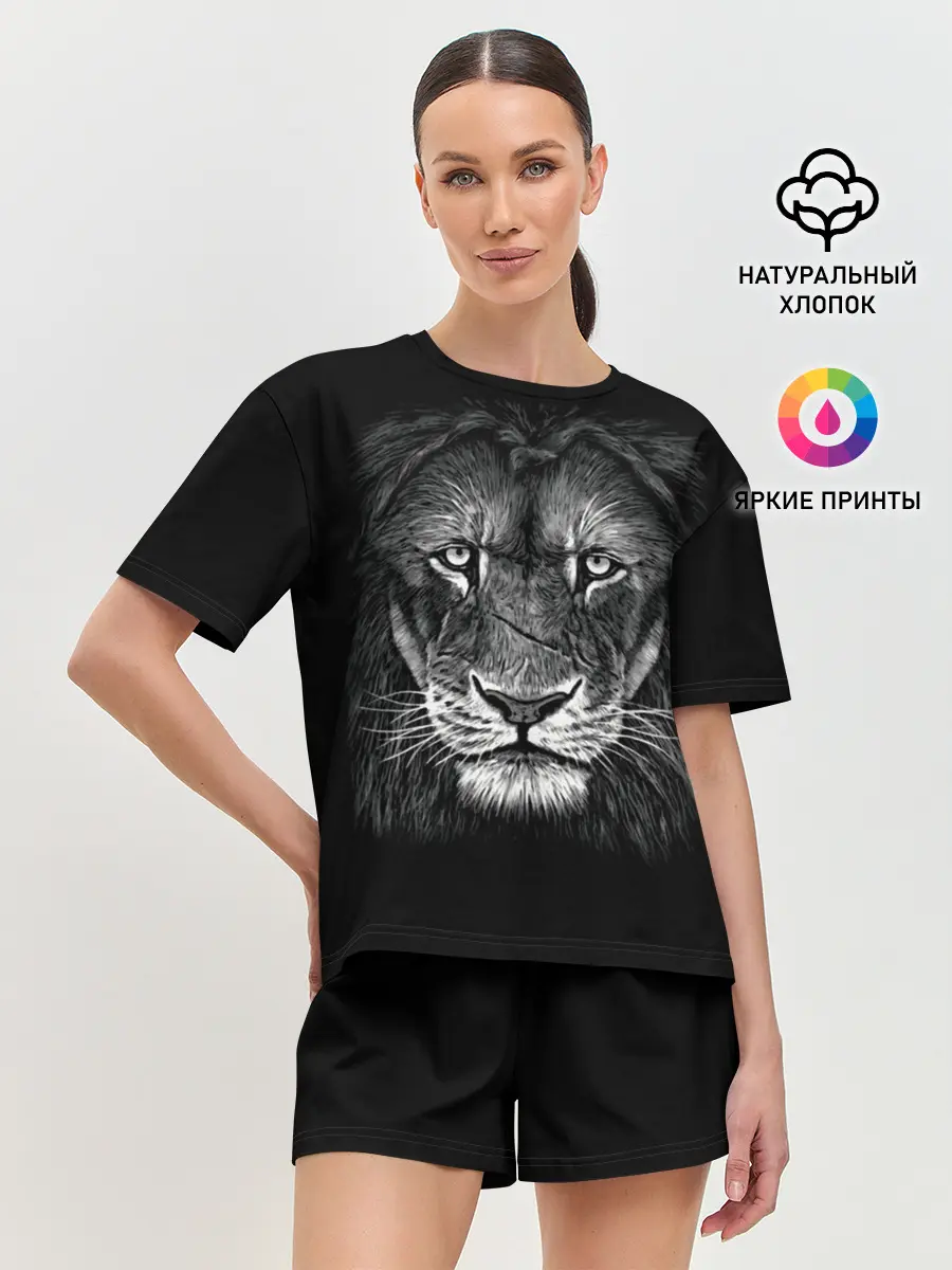 Женская пижама с шортами / Lion Art
