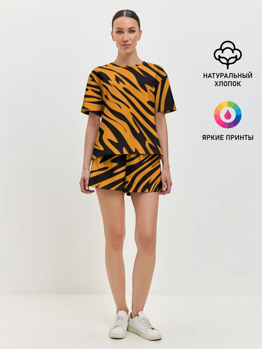 Женская пижама с шортами / Тигр